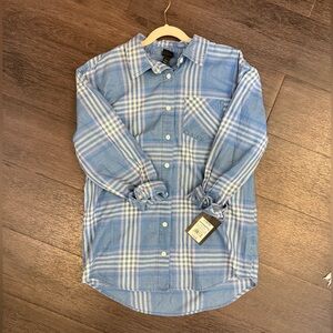 Art Class Light Blue Plaid Button Down Shirt